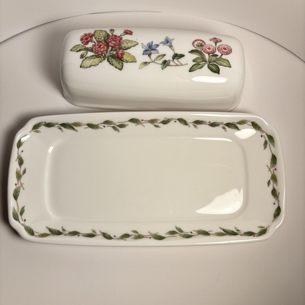 Noritake‎ Gourmet Garden Butter Dish With Lid #7940 Casual - Picture 3 of 4